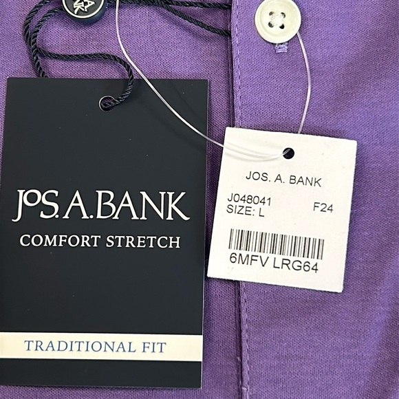 1920- JoS A Bank Traditional Fit Purple Color Size L NWT - Picture 5 of 8